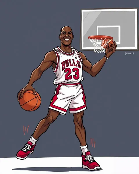 Imágenes de Michael Jordan de dibujos animados de alta calidad