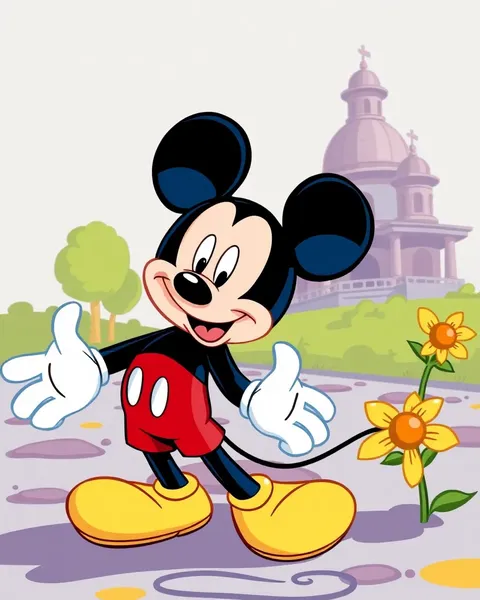 Imágenes de Mickey Mouse de arte de personajes de dibujos animados