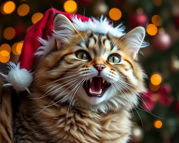 Imágenes de Navidad divertidas de gatos para hacer reír a gritos