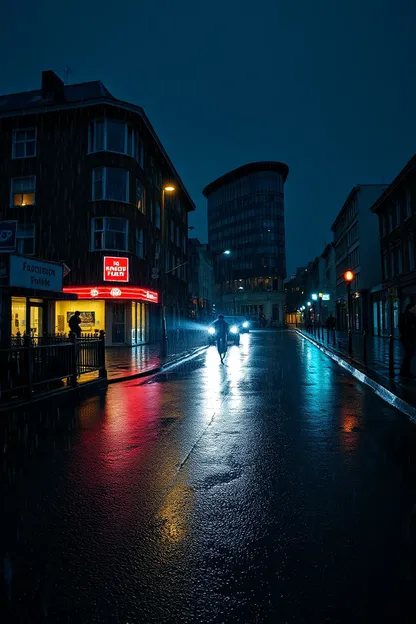 Imágenes de Noche Lluviosa Capturan Serenidad y Belleza