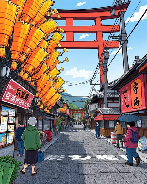 Imágenes de Paisajes Japoneses de Dibujo Alegre