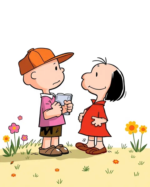 Imágenes de Peanuts de caricatura exhibidas solo con fines de entretenimiento