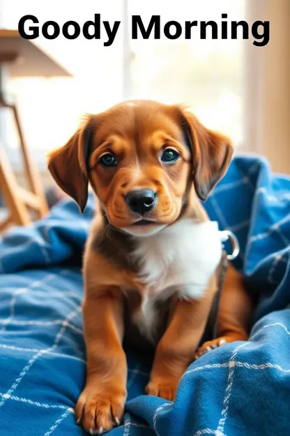 Imágenes de Perro con Buen Día: Imágenes de Perro Adorable de la Mañana