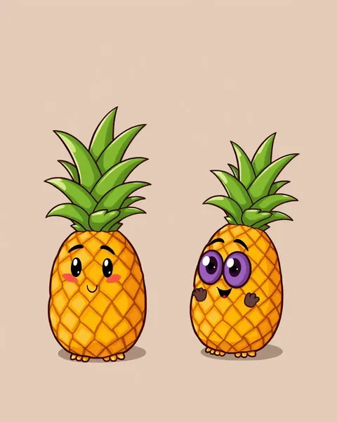 Imágenes de Pineapple de Cartoons para Diversión y Juego Imaginativo