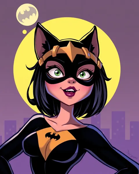 Imágenes de Pintura de Catwoman que Destacan Feats Femeninos