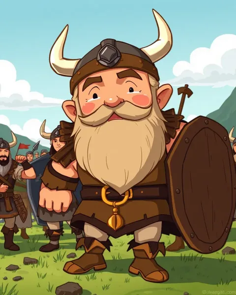 Imágenes de Pinturas de Aventuras Vikingas de Cartoon