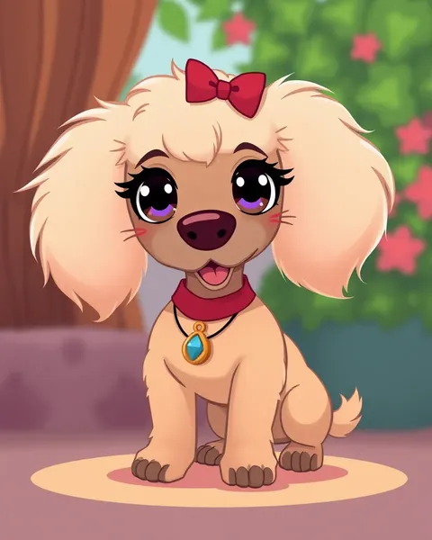 Imágenes de Poodle de Cartoon para Campañas Publicitarias