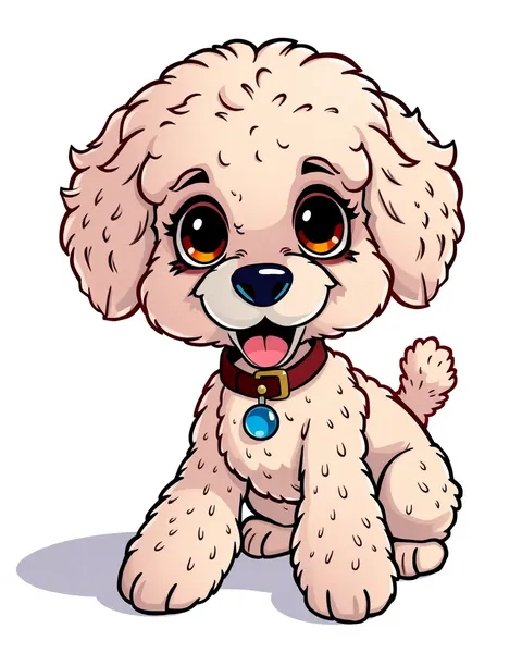 Imágenes de Poodles de Cartones