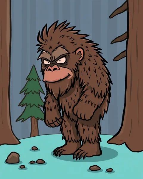 Imágenes de Sasquatch de caricatura: representaciones fantásticas de mitos