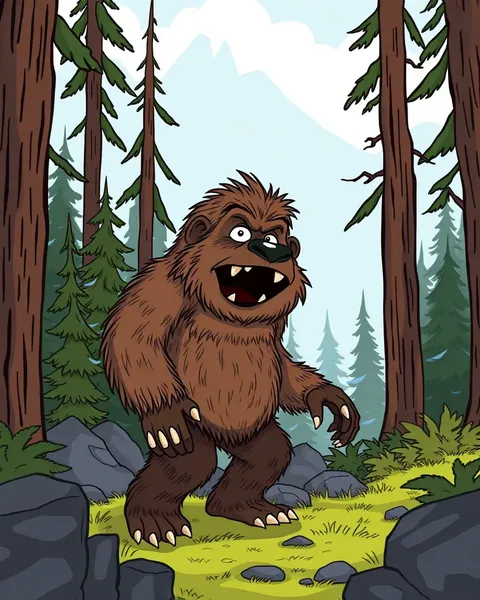 Imágenes de Sasquatch de cómic para la imaginación de los niños