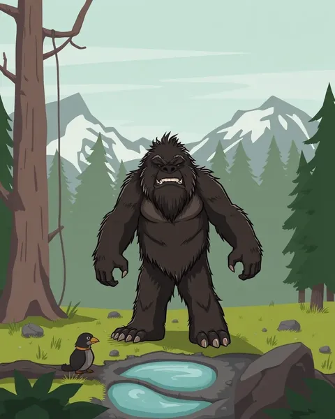 Imágenes de Sasquatch de dibujos animados existen en línea