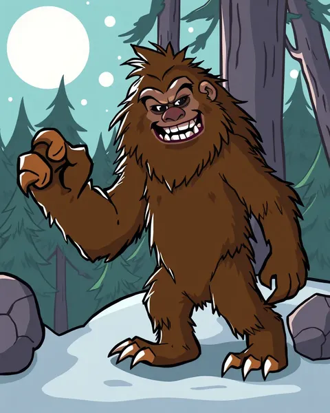 Imágenes de Sasquatch de dibujos animados para amantes de la animación