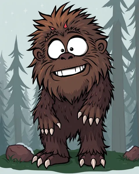 Imágenes de Sasquatch en la cultura popular de dibujos animados