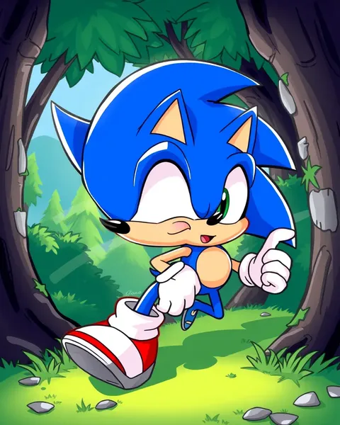 Imágenes de Sonic de Dibujo en Escenas Animadas