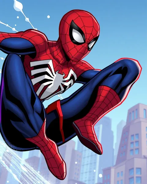 Imágenes de Spider Man en formato de dibujos animados en diferentes presentaciones