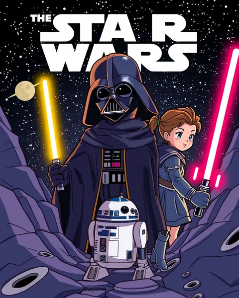 Imágenes de Star Wars de Dibujos Muestran Personajes Iconicos