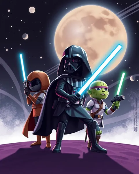 Imágenes de Star Wars de dibujos animados a galore para entretenimiento infantil