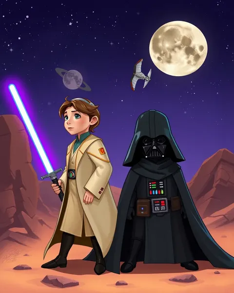 Imágenes de Star Wars de dibujos animados celebran la legado de la franquicia