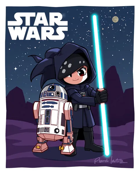 Imágenes de Star Wars de dibujos animados para el deleite de los niños