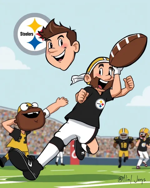 Imágenes de Steelers en dibujos animados con logo de Steelers