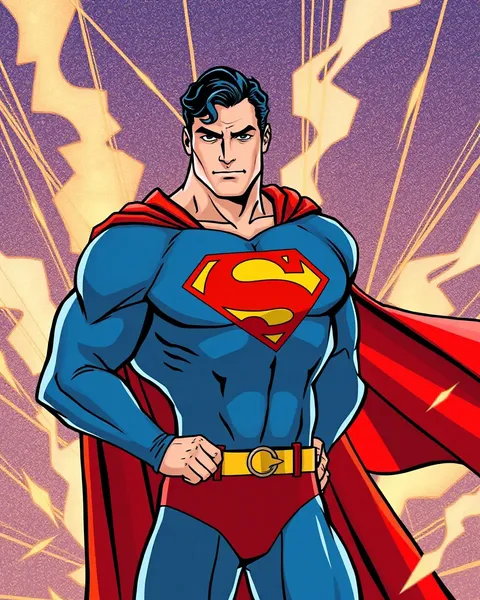 Imágenes de Superman en forma de animación clásica