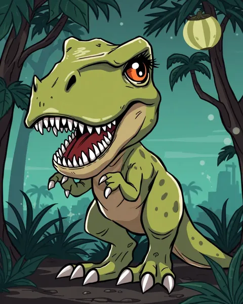 Imágenes de T-Rex con Ilustraciones Divertidas