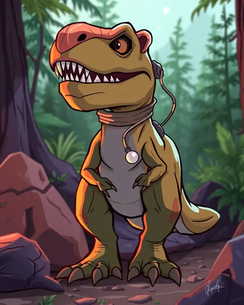 Imágenes de T Rex de caricatura para estudio de animación