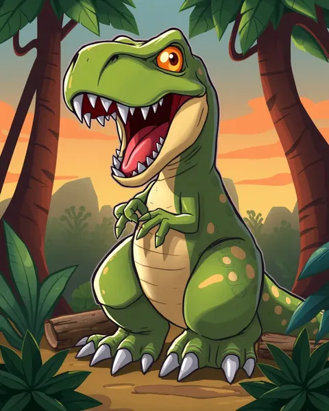 Imágenes de T-Rex de cartoon para entretenimiento infantil