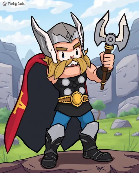 Imágenes de Thor de cartones en el universo de cómics de Marvel