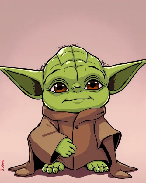 Imágenes de Yoda de cartoon que capturan su lado icónico y humorístico