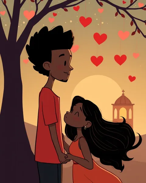 Imágenes de amor negro repetitivo de cartoon