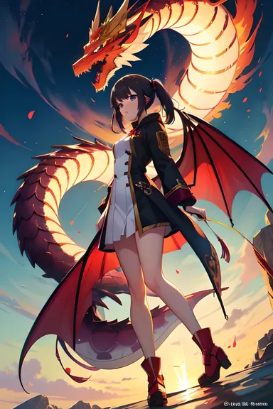 Imágenes de anime de dragón muestran criaturas y arte fantástico