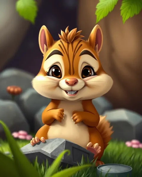 Imágenes de ardillas chipmunk para libros de historias animadas