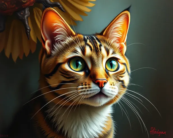 Imágenes de arte de gato celebran belleza y fantasía felina