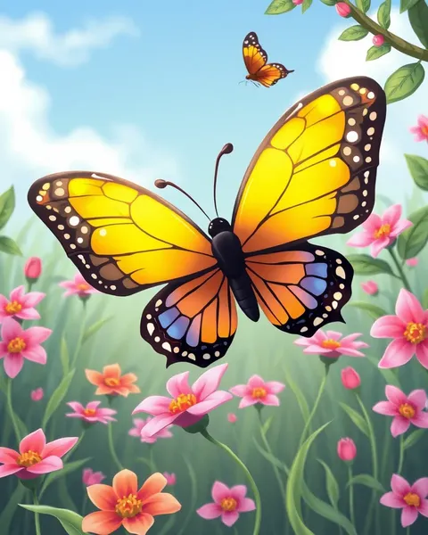 Imágenes de arte de mariposa en cartoon