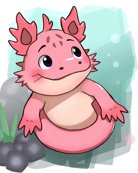 Imágenes de axolotl de cartones para animación