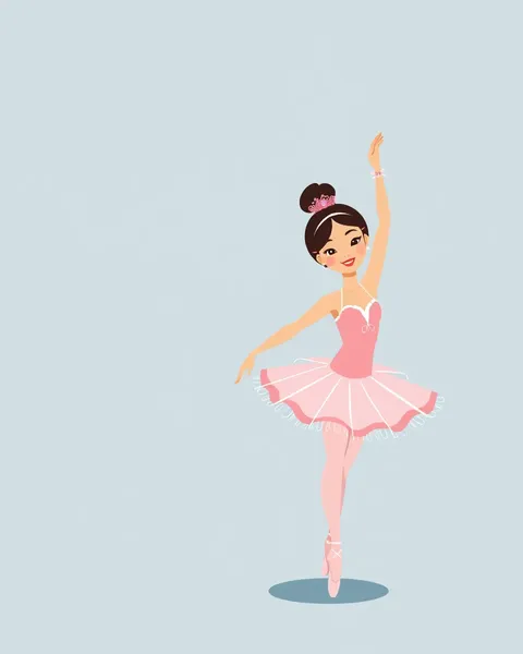 Imágenes de bailarinas de dibujos animados coloridas