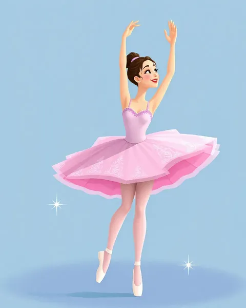 Imágenes de ballet de dibujos animados: arte vibrante de trajes de ballet