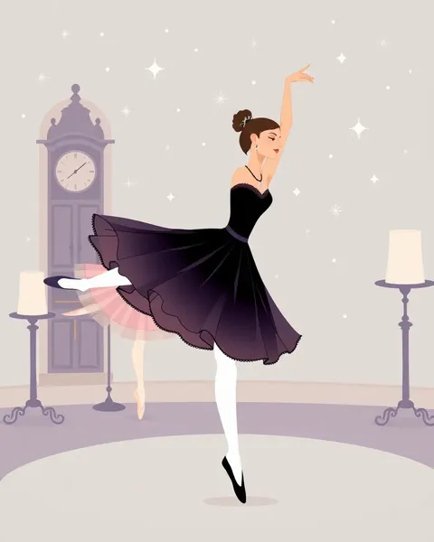 Imágenes de ballet de dibujos animados: escenas mágicas de bailarinas en movimiento