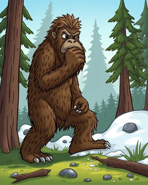 Imágenes de bigfoot en cartoon con toque whimsical