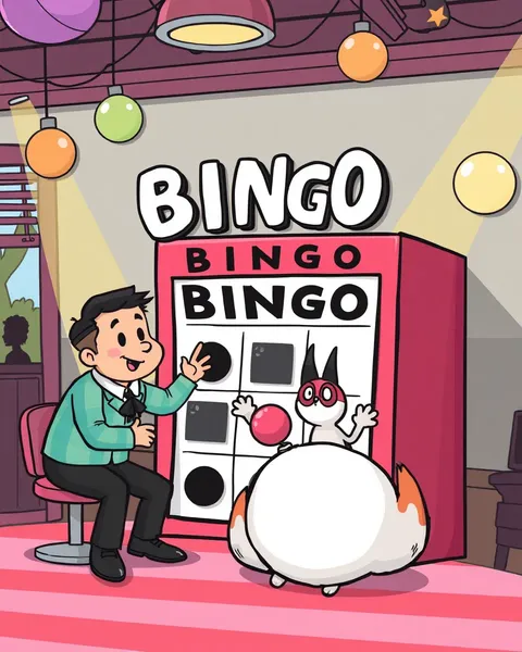 Imágenes de bingo de dibujos animados vibrantes para una fiesta divertida