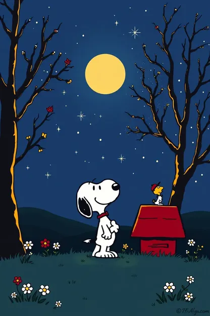 Imágenes de buenas noches de Snoopy muestran