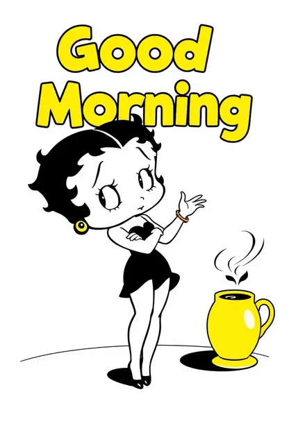 Imágenes de buenos días con Betty Boop de dibujos animados