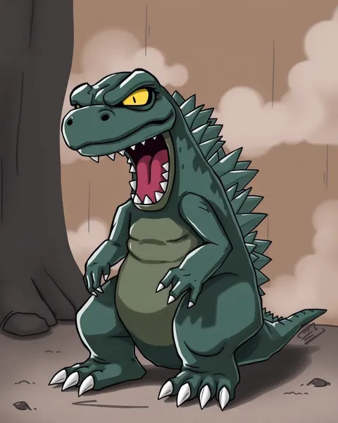 Imágenes de caricatura de Godzilla para el deleite de niños