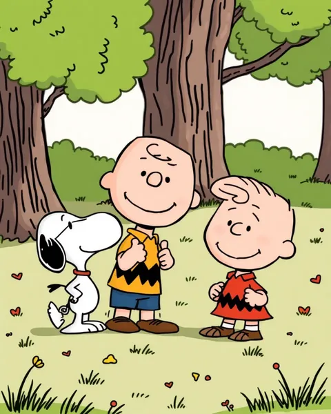 Imágenes de caricatura de Peanuts que destacan a personajes icónicos que siempre