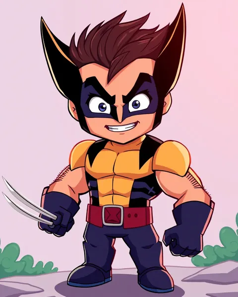 Imágenes de caricatura de Wolverine que representan un ambiente sombrío y melancólico