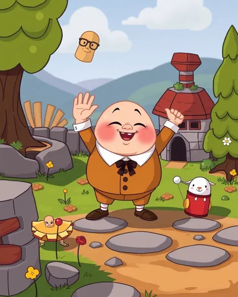 Imágenes de caricaturas de Humpty Dumpty para rimas infantiles