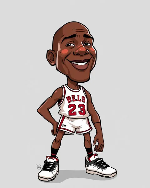 Imágenes de caricaturas de Michael Jordan para entretenimiento infantil