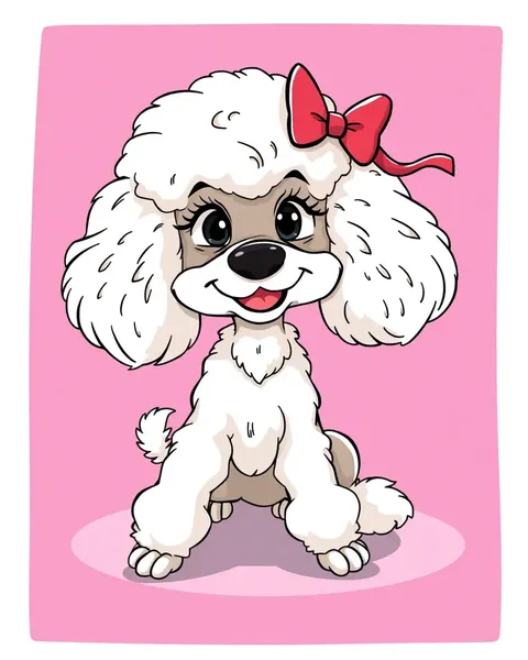 Imágenes de caricaturas de poodle: ilustraciones alegres de compañeros caninos