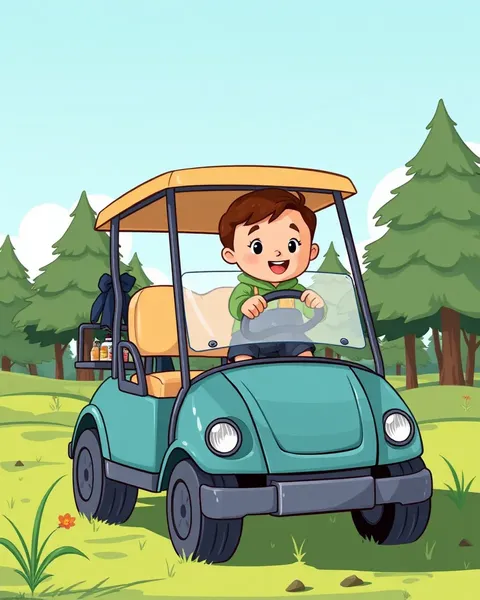 Imágenes de carrito de golf de dibujos animados: imágenes de carrito de golf divertidas